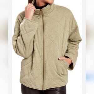 Dolce Cabo Womens Quilted Jacket/Olive green/Size M/oversize